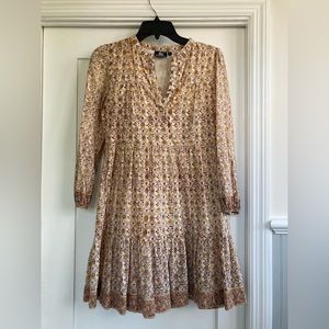 Madison Matthews Folly Dress in yellow block print size XS